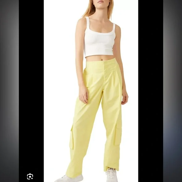 Free People Movement Women's Mesmerize Me Pant Yellow - Size XS - Picture 3 of 12